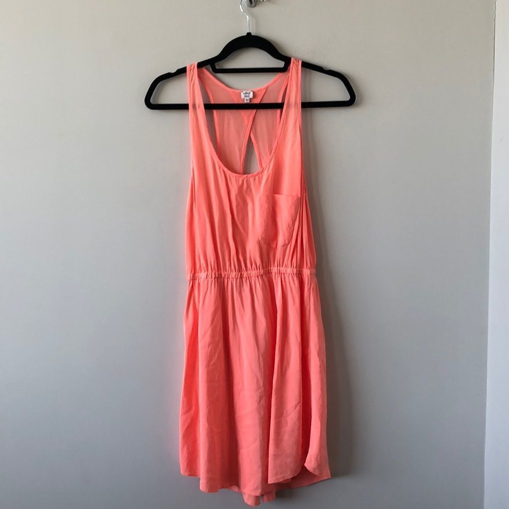 WILFRED Free Neon Orange Slip Mini Dress